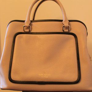 KATE SPADE Creme Colored w/ Black Trim Purse